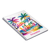 Carnet Vibes d'été Tropical Palm Tree Océan Personnalisé (Côté Droit)