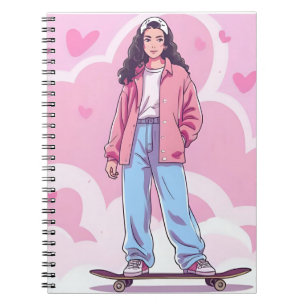 Carnet Vibes filles de patinage - Pastel Collage esthétiq