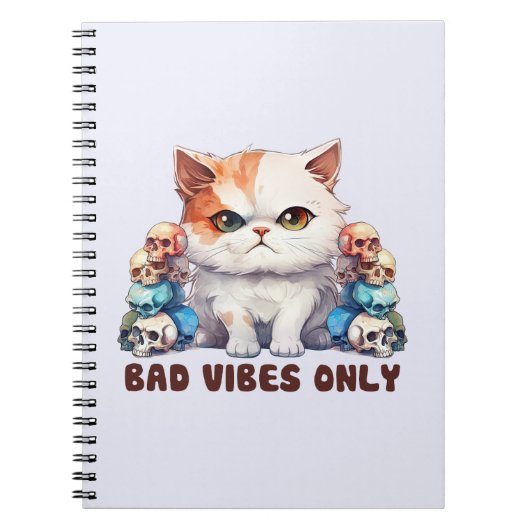 Carnet Vibes incorrectes uniquement - Fierce Chat & Skuls (Devant)