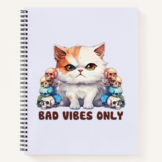 Carnet Vibes incorrectes uniquement - Fierce Chat & Skuls (Devant)