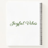 Carnet Vibes joyeux Noël vert nom de famille (Dos)