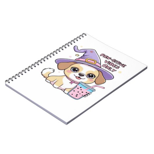 Carnet Vibes Paw-Stive Seulement Chien mignon Avec Bubble (Côté gauche)