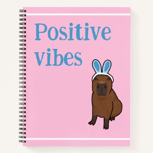 Carnet Vibes positives capybara (Devant)