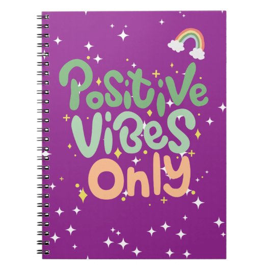 Carnet "Vibes positives seulement" Inspiration quotidienn (Devant)