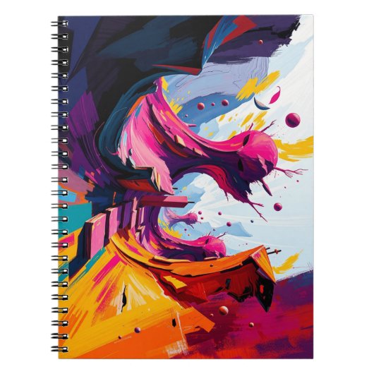 Carnet Vibrant Abstract Fantasy Landscape (Devant)