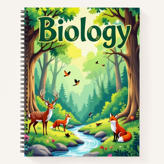 Carnet Vibrant Biology Forest Animals Notebook - Personal (Devant)