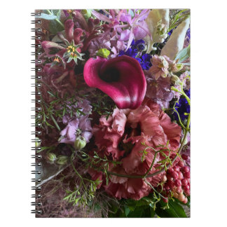 Carnet Vibrant Calla Lily and Purple Floral Notebook