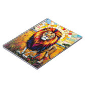 Carnet Vibrant Colorée Lion mosaïque (Côté gauche)