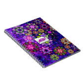 Carnet Vibrant éclatant aquarelle Mandalas Monogrammé (Côté Droit)