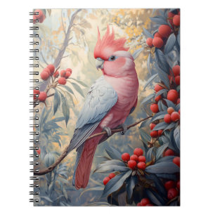 Carnet Vibrant Galah Cockatoo rose
