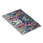 Carnet Vibrant Neon Pastel Camo Abstract Spiral Photo (Côté Droit)