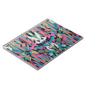 Carnet Vibrant Neon Pastel Camo Abstract Spiral Photo (Côté gauche)