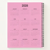 Carnet Vibrant Pink Tulips in Golden Vase (Dos)