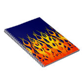 Carnet Vibrant Racing Flames on Navy Blue (Côté Droit)