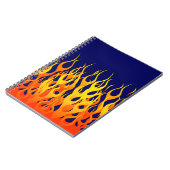 Carnet Vibrant Racing Flames on Navy Blue (Côté gauche)