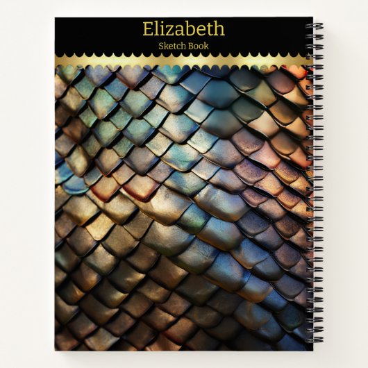 Carnet Vibrant, texturé poison serpent (Dos)