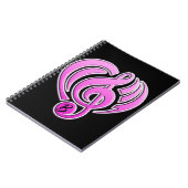 Carnet Vibrations Amour Musical Cœur Rose Note De Musique (Côté gauche)
