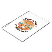 Carnet Vibrations Positives Uniquement Chat Méditant Desi (Côté gauche)