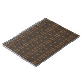 Carnet Vibrations Rétro Marron et Or (Côté gauche)