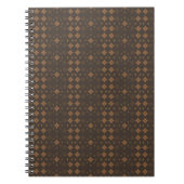 Carnet Vibrations Rétro Marron et Or (Devant)