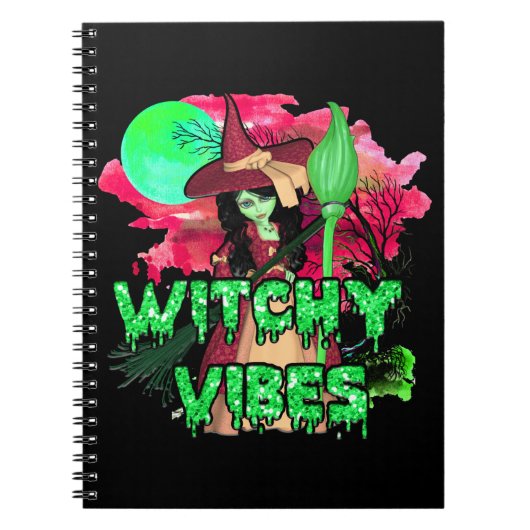 Carnet Vibrations sorcières d'Halloween (Devant)