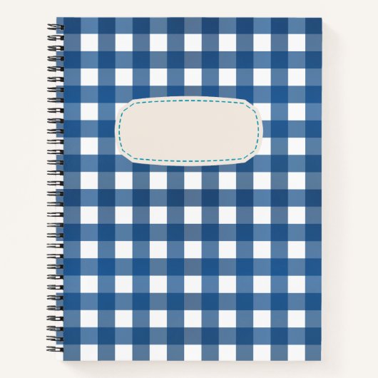 Carnet Vichy Bleu marine (Devant)