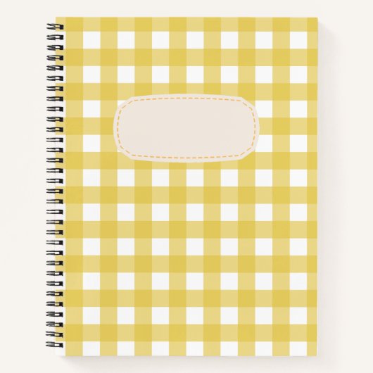Carnet Vichy Jaune clair (Devant)