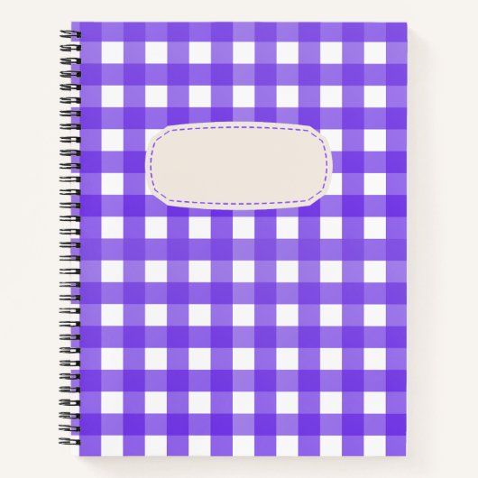 Carnet Vichy Lavande (Devant)