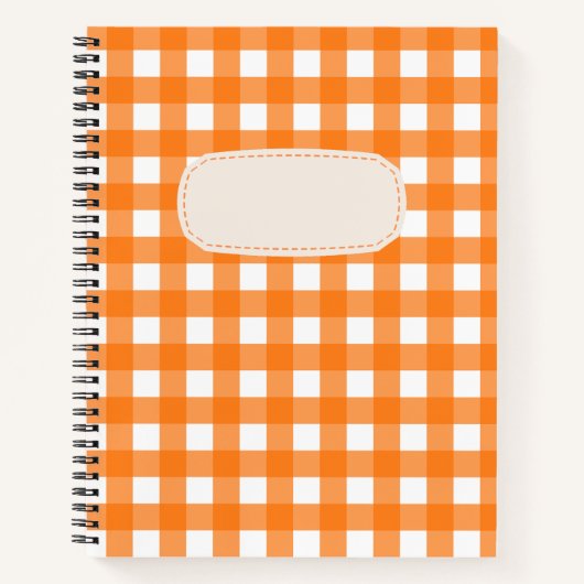 Carnet Vichy Orange (Devant)
