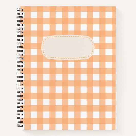 Carnet Vichy Orange clair (Devant)