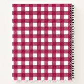 Carnet Vichy Rouge Cerise (Dos)