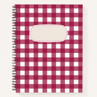 Carnet Vichy Rouge Cerise