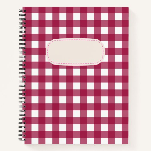 Carnet Vichy Rouge Cerise (Devant)
