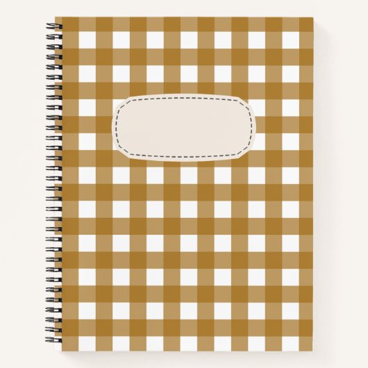 Carnet Vichy Sienne (Devant)