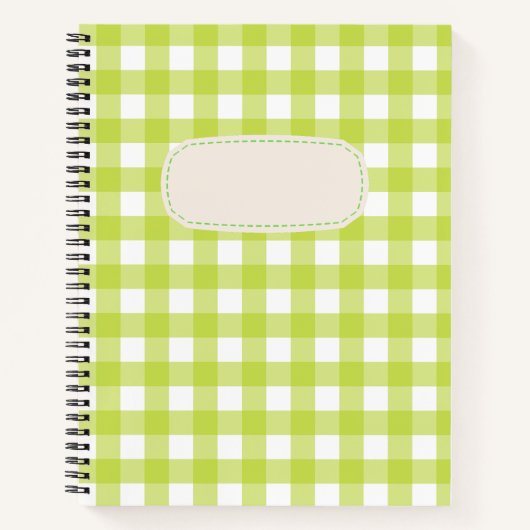 Carnet Vichy Vert clair (Devant)