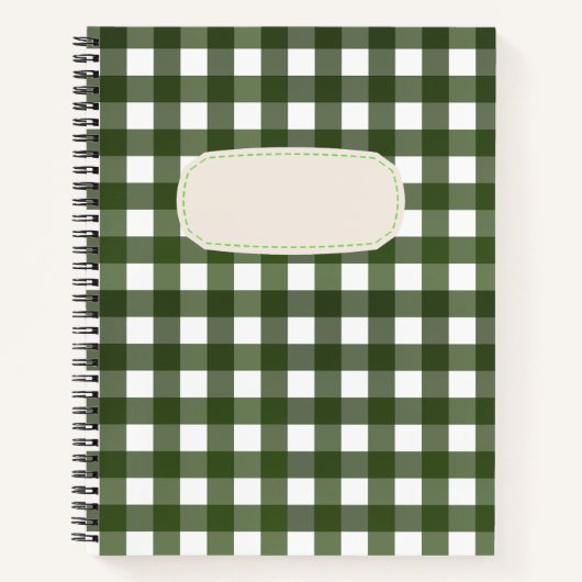 Carnet Vichy Vert d'Alsace (Devant)