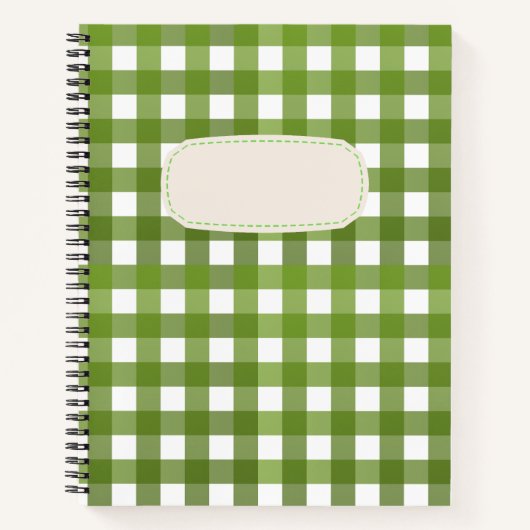 Carnet Vichy Vert pomme (Devant)