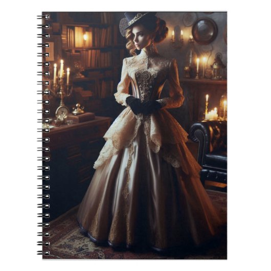 Carnet Victorienne Vintage mystérieuse Élégante femme (Devant)