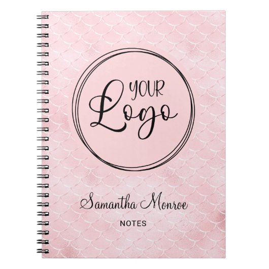 Carnet Vidéo de sirène rose pâle Réunion de logo de l'ent (Devant)