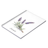 Carnet Vie de plantes : Lavande, personnalisable (Côté gauche)