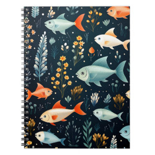 Carnet Vie Marine Océan Et Mer Animaux Sous-Marins Poisso
