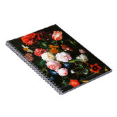 Carnet Vie morte avec des fleurs dans un Vase de verre cl (Côté Droit)