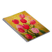 Carnet Vie morte avec Peinture de tulipes roses et rouges (Côté Droit)