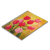 Carnet Vie morte avec Peinture de tulipes roses et rouges (Côté gauche)