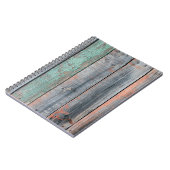 Carnet Vieille clôture en bois peinte de couleur différen (Côté gauche)