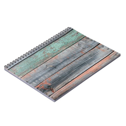 Carnet Vieille clôture en bois peinte de couleur différen (Côté gauche)