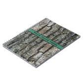 Carnet Vieille écorce de pin avec toute bannière de nom (Côté gauche)
