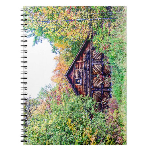 Carnet Vieille grange à l'automne (Devant)