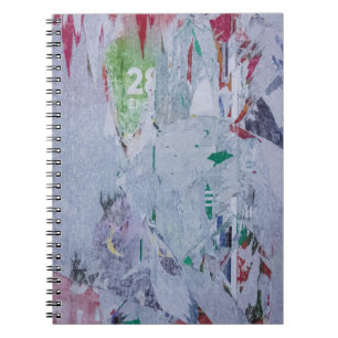 Carnet Vieilles affiches hiver look blanc vert gris rouge