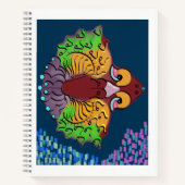 Carnet Vierge Art Poisson Abstrait Écriture Thaïe  (Devant)